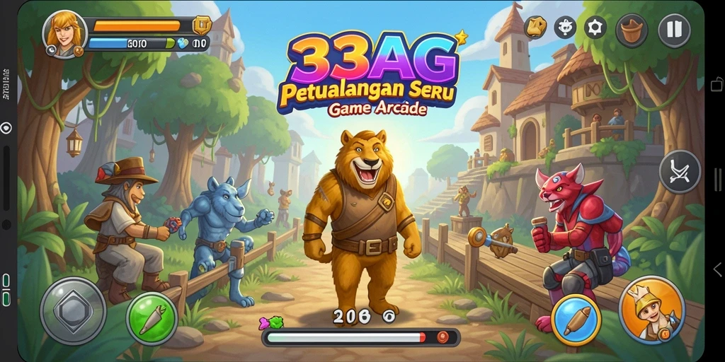 Screenshot gameplay 33AG menampilkan aksi seru dalam game Arcade.