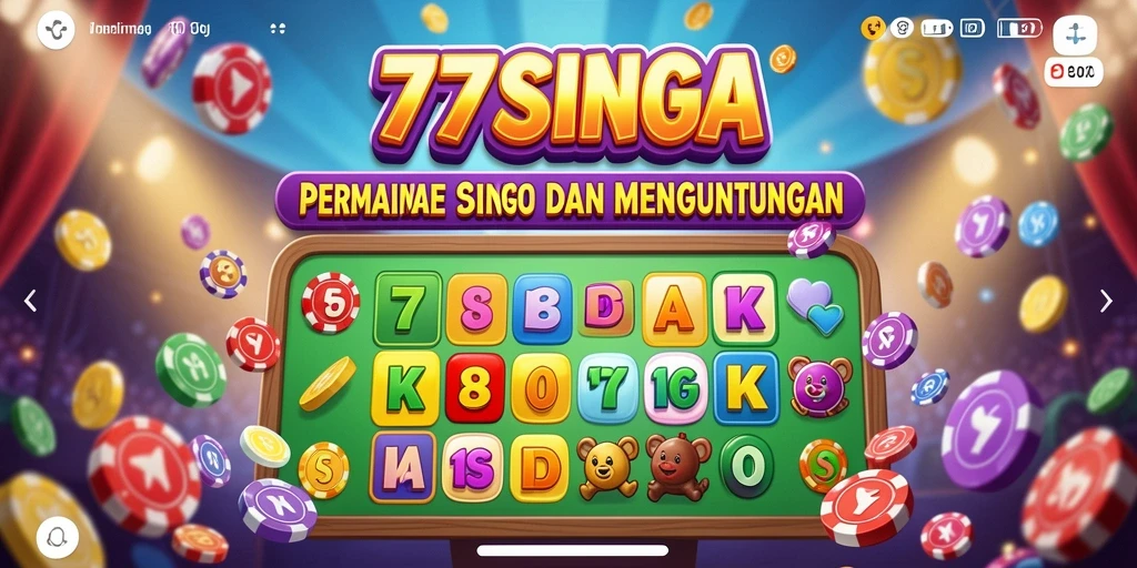 Tampilan menarik dari gameplay Bingo di 77SINGA.