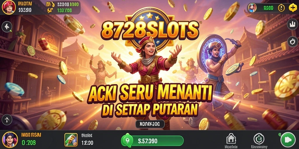 Tampilan gameplay seru dari 8728SLOTS dengan efek visual menarik.