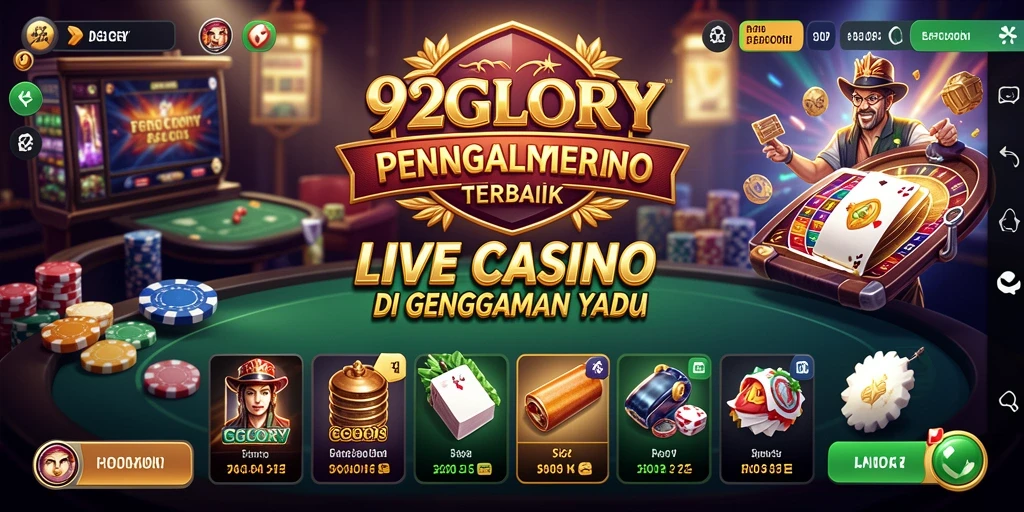 Tampilan gameplay Live Casino 92GLORY yang mendebarkan dan interaktif.