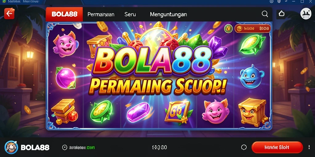 Tampilan menarik dari gameplay Slot BOLA88 yang mengasyikkan.