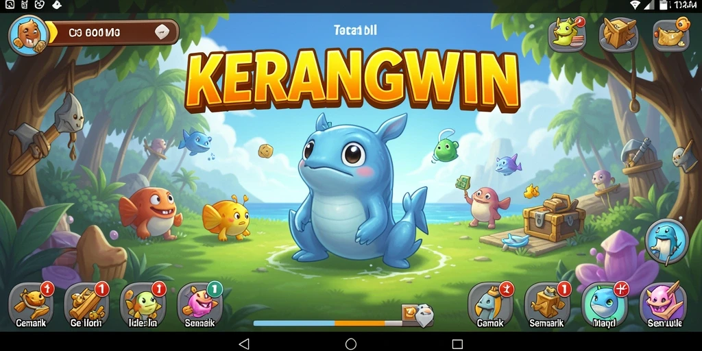 Tampilan gameplay KERANGWIN yang seru dan menarik saat mengumpulkan kerang.