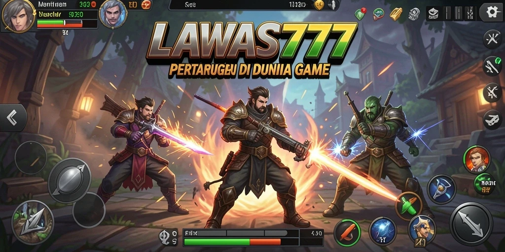 Tampilan gameplay LAWAS777 dengan aksi pertarungan seru.