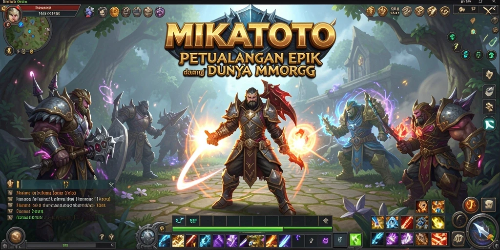 Screenshot dari gameplay <strong>MIKATOTO</strong> yang menunjukkan pertarungan epik dalam mode MMORPG.