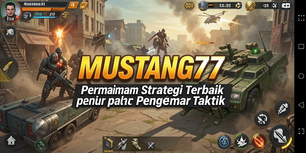 Tampilan gameplay menegangkan dari MUSTANG77 yang penuh strategi.