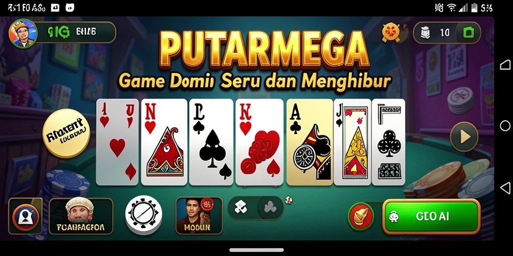 Tampilan gameplay PUTARMEGA yang menarik dan interaktif.