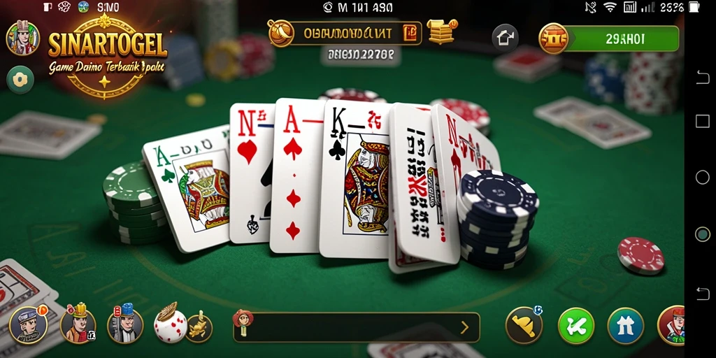 Tampilan permainan Domino SINARTOGEL yang seru dan interaktif.