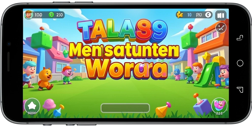 Tampilan gameplay seru dari TALAS89 dengan warna-warni yang mencolok.