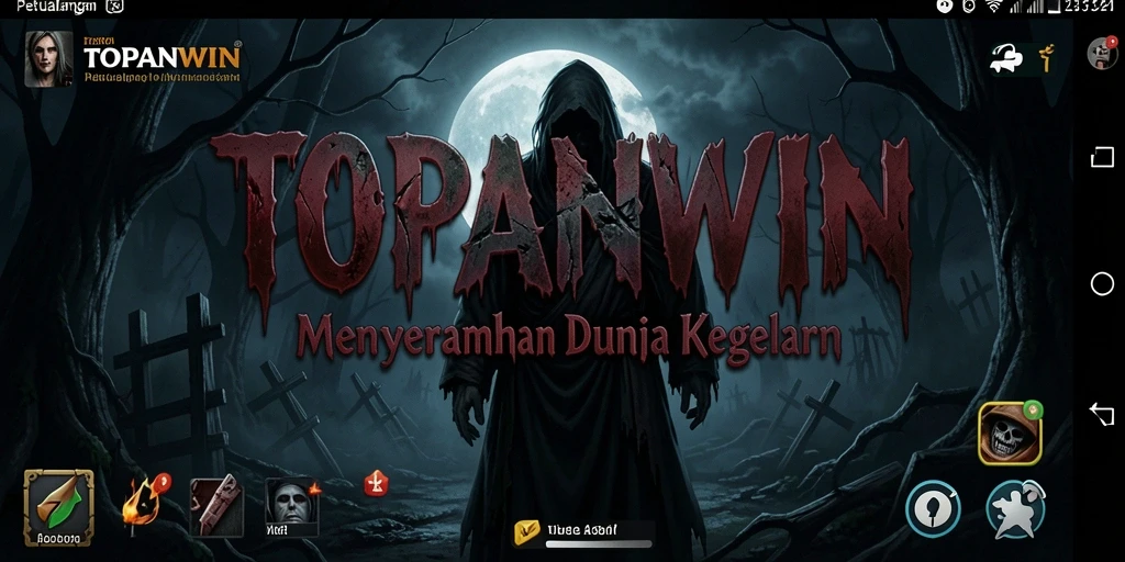 Screenshot gameplay TOPANWIN menampilkan kengerian yang menantang di dunia gelap.