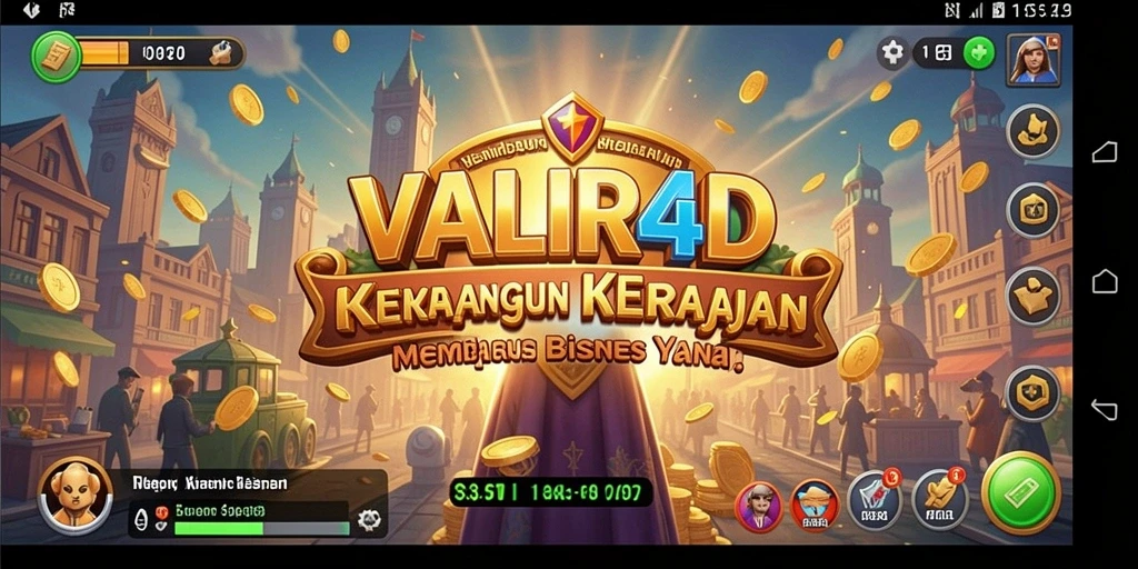 Screenshot gameplay VALIR4D menampilkan pengelolaan bisnis yang seru.